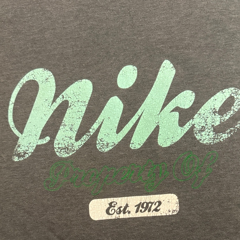 Nike Charcoal Tee with Mint and Green‎ Accents